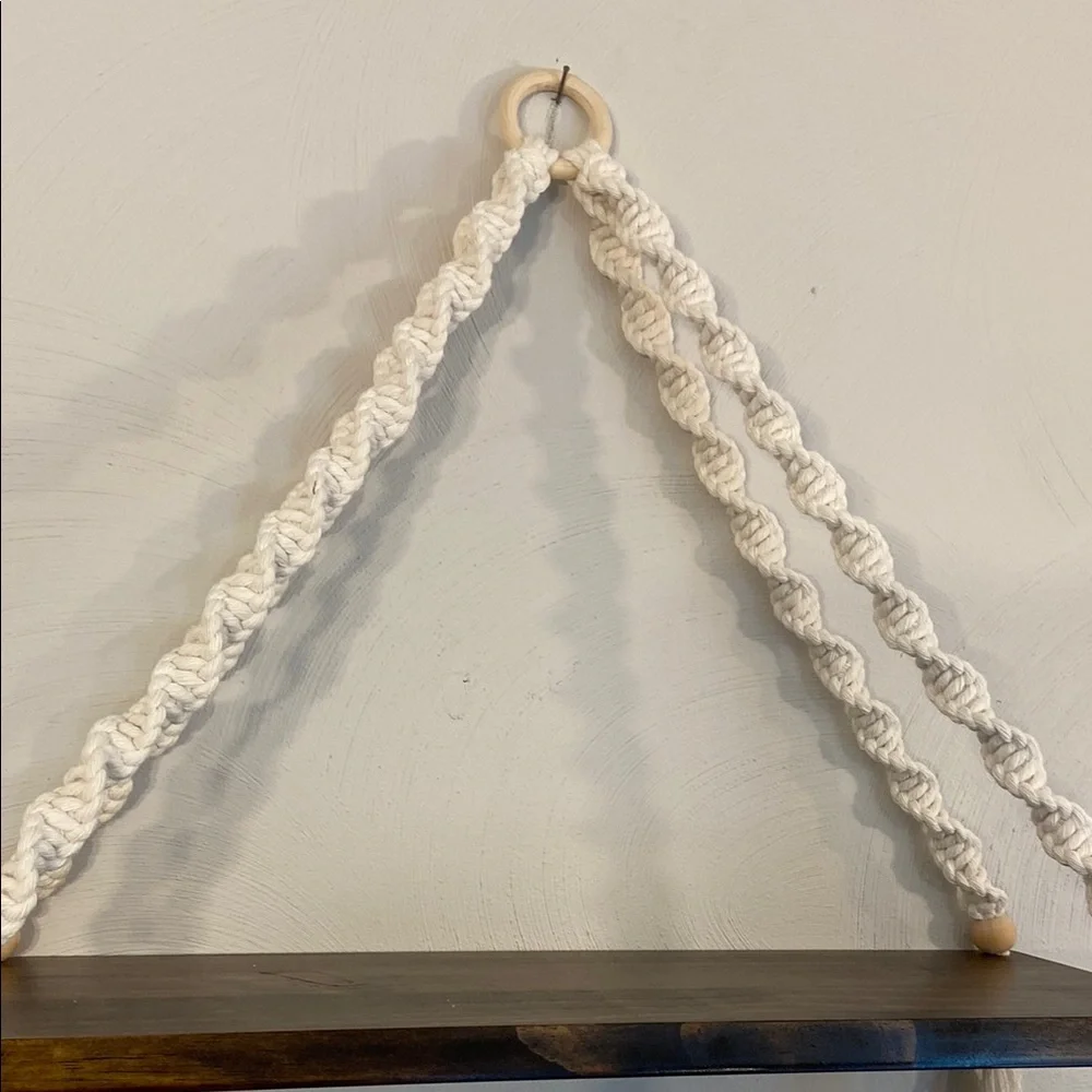 🪷Handmade Macrame Wall Shelf
